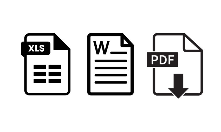 Planilhas, documentos e PDFs de apoio